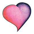 Glitter Purple and Pink Heart Temporary Tattoo